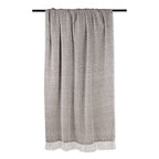 DII Woven Throw Collection 100% Cotton, Basketweave, 50x60, Brown - color: Brown, size: 50x60"