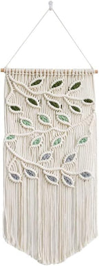 BMIDRUT Macrame Hanging Tapestry Boho Hand Woven Tapestries Dream Catchers Boho Wall Art Decor Home Wall Decor Wall Pediment 16x30 Inch