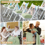 Buryeah 12 Pcs Flannel Throw Blanket Bulk 50 x 60 in Sleepover Blanket Outdoor Wedding Throw Lightweight, Oeko-tex Standard 100 Certified for Sofa Homeless Gifts (Mint) - color: Mint