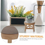 Happyyami Boho Plant Stand Wooden Succulent Stool Indoor Garden Accessory Multi-use Planter Stand