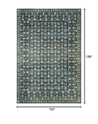 Loloi Rifle Paper Co. Eden Collection EDE-03 Lattice Indigo 8'-6" x 11'-6" Area Rug feat. CloudPile™ - color: Lattice Indigo, size: 8'6" x 11'6" (Rectangular)