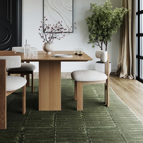 Nuloom Kailani Green, 6' Round, Geometric, Soft and Cozy, High Traffic, Stain Resistant, Easy Clean, Durable Washable Area Rug for Bedroom, Living Room, Dining Space, Den, Foyer, Entryway - color: Green, size: 6' (Round)