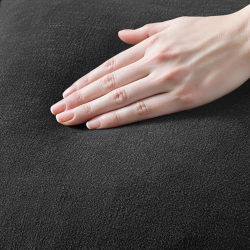 MIULEE Decorative Throw Pillow Covers Neutral Linen Fringe Throw Pillows Set of 2 Black Boho Farmhouse Cushion Covers with Tassels for Couch Sofa Bed Living Room Spring Home Decor 18x18 Inch - color: Black, size: 18" x 18" (Pack of 2)