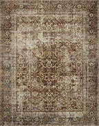 Loloi Magnolia Home by Joanna Gaines Sinclair Collection SIN-01 Rust/Lagoon 2'-3" x 7'-6", .25" Pile Height, Machine Washable, Runner Rug - color: Rust / Lagoon, size: 2'3" x 7'6" (Rectangular)
