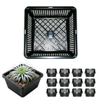 12 Pcs 7 Inch Aquatic Plant Baskets for Hydroponics Water Garden Plant Pots Black Plastic Mesh Basket Square Plastic Mesh Pond Containers for Live Aquarium Plants - style: 7" Square-12 PCS