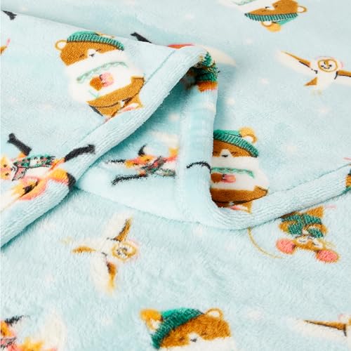 Amazon Basics Kids Fleece Blanket, Ultra-Soft Lightweight Throw for Children, Forest Friends, 50 x 60 Inches - color: Forest Friends, size: 50 x 60 inches