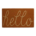 DII Hello Coir Fiber Doormat Non-Slip Durable Outdoor/Indoor, Pet Friendly, 18x30, Pumpkin Spice - color: Pumpkin Spice