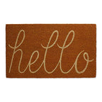 DII Hello Coir Fiber Doormat Non-Slip Durable Outdoor/Indoor, Pet Friendly, 18x30, Pumpkin Spice - color: Pumpkin Spice