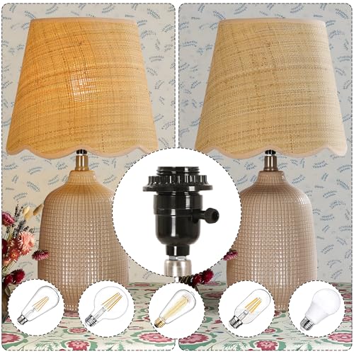 Pia Ricco 19" Modern Ceramic Table Lamp for Living Room Gray Camel Base Desk Lamps for Bedroom Farmhouse Bedside Nightstand Lamp End Table Lamps,Pink,Rattan Shade - color: Gray Camel Base