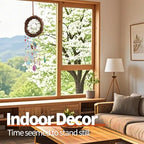 Handmade Natural Dream Catcher Hanging Home Decor at Livingroom Window and Garden, Unique Design with Rattan, Stones, Agate & Crystal - Ideal for Any Space & Gift Giving to Lovers Parents and Friends - style: Rattan-Agate