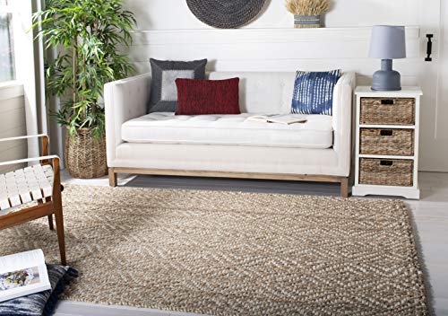 SAFAVIEH Natural Fiber Collection Accent Rug - 2' x 3', Natural & Ivory, Handmade Boho Farmhouse Woven Jute, Ideal for High Traffic Areas in Entryway, Living Room, Bedroom (NF185A) - size: 2' x 3' (Rectangular)