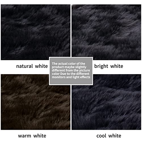 Faux Fur Rug Sofa Chairs Cover, Black Small Rug for Bedroom, 2X3 Shaggy Furry Rugs for Kids Room, Shag Fluffy Rugs for Nursery Room, Soft Fuzzy Plush Carpet, Cute Floor Dorm Decor - color: Black, size: 2' x 3' (Sheepskin)