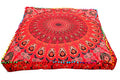 Indian Bohemian Tapestry Meditation Cushion Boho Floor Cushion Handmade Pillow Insert Boho Seating Pouf Ottoman Indian Pillow Shams Boho Mandala Dog Bed