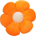 lannery Flower Plush Throw Pillows, Flower Floor Pillow Seating Cushion Toy for Reading, Room, Watching TV (11.8", Orange)
