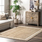 nuLOOM Rikki Coastal Braided Jute Area Rug, 8' Square, Off-white - color: Off White, size: 8' x 8' (Square)