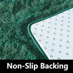 Awaytail Fluffy Lightweight 2x3 Feet, Blackish Green Under Desk Rug, Upgrade Anti-Skid Rectangular Rug for Boys Room - color: Blackish Green, size: 2' x 3' (Rectangular)