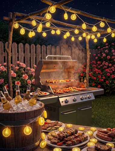 Lemon String Lights, 8.5Ft Summer Patio String Lights with 10 LED Yellow Lemon Slice Lights, Hanging Waterproof Connectable Outdoor Decorative Lights for Indoor Home Garden Christmas Wedding Party - color: lemon lights