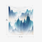 EMMTEEY Foggy Mountain Tapestry Small Tapestry Wall Art Mountains in Fog Landscape Wall Tapestry Aesthetic 50X60 Inches Present for Families