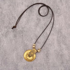 Leather Necklace for Women Long Boho Pendant Hippie Choker Necklace Bohemian Layered Leather Rope Wooden Jewelry Gifts - style: Hippy Necklace