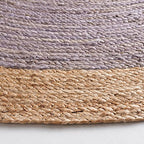 SAFAVIEH Area Rug 3' Round - Natural Fiber Collection - Grey & Natural Brown, Handmade Jute, Braided Border Design (NF801F) - color: Grey/Natural, size: 3' (Round)