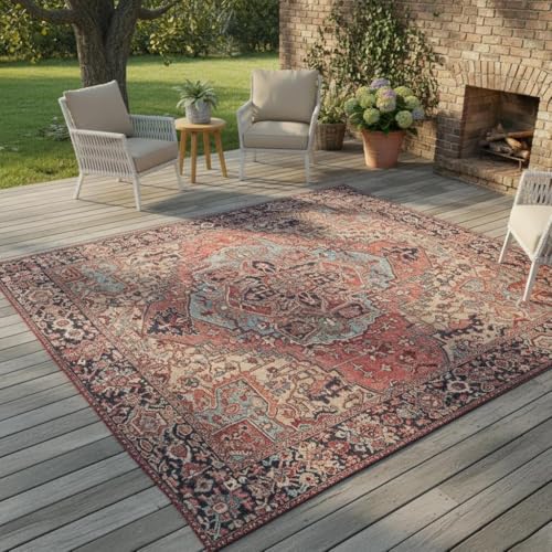 Burgundy Distressed Pattern Boho Washable Rug for Living Room Bedroom Diningroom Office Playroom Nursery Room Vintage Area Rugs 2x6 Soft Non Slip Kitchen Hallway Indoor Large Carpet - color: H, size: 2x6ft