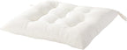 HLOVME Corduroy Chair Cushion with Ties Ultra Soft Warm Floor Cushion for Kids Reading Nook Comfortable Square Seat Cushion for Adult 15.7”x15.7” Set of 2, White