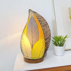 Eangee Home Design Leaflet Table Lamp Multi Shade Made of Real Cocoa Leaves 5 Inches Length x 7 Inches Width x 14 Inches Height (647 t m) - color: Multicolor