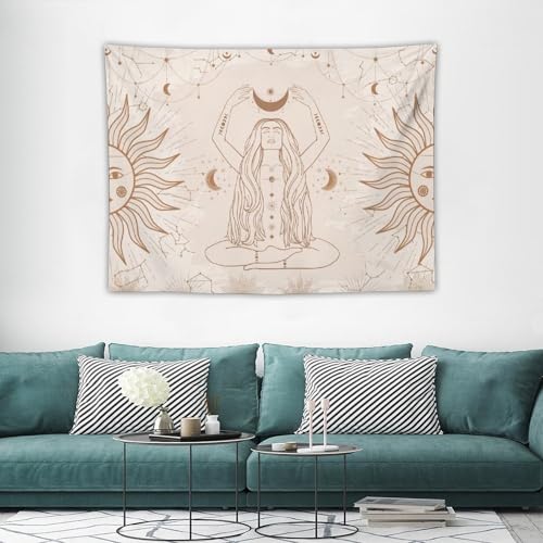 DDCBNS Witchy Tapestry,Moon Phase Tapestry Boho Sun and Moon Tapestry Wall Hanging Home Décor for Girls Bedroom Living Room Dorm Wall Décor 40" x 30" - color: Bohemian Style_06, size: 40"L x 30"W