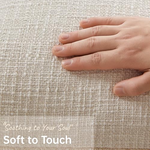 Decorative Throw Pillow Covers Set of 2,18x18 Inch Boho Farmhouse Cushion Covers with Tassels Natural Fringe Design for Couch Sofa Living Room Decor (Beige, 18"x18"(Pack of 2)) - color: Beige