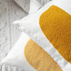 Square Bohemian Decorative Pillow Cover, Abstract Cotton Hand Woven Throw Pillowcase for Boho Bedroom Living Room, Modern Decor Home Cushion Sham 18x18, 1PC(Black Mustard) - size: 18" x 18" (Pack of 1)