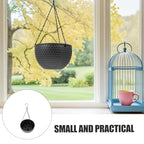 2Pcs Hanging Planter Plastic Honeycomb Rattan Weave Plant Basket for Use Deep Color