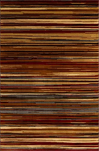 Unique Loom Barista Collection Area Rug - Icatu (5' 1" x 8' Rectangle Beige/Brown) - size: 5'1" x 8' (Rectangular)