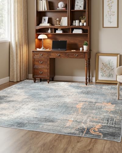 MINIDEAR 2x3 Area Rugs for Entryway, Kitchen, Washable Rug Small Rugs for Bedroom Non Slip Modern Rugs Carpet Mat for Home, Blue-Gray - color: Blue-gray, size: 2' x 3' (Rectangular)