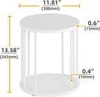 Plant Stand Indoor,small plant stool,Flower Pot Corner stand holder,Mid Century Heavy Duty Metal Tall Home Decor,Modern Round End Table,Small Rustic Display Stand for Living Room,Bedroom(White,14In)