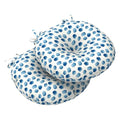 LVTXIII Outdoor Bistro Chair Cushions, 15"x15"x4" Round Patio Chair Cushions, All Weather Tufted Seat Cushions for Patio Furniture Use, Set of 2, Brush Blue - color: Brush Blue