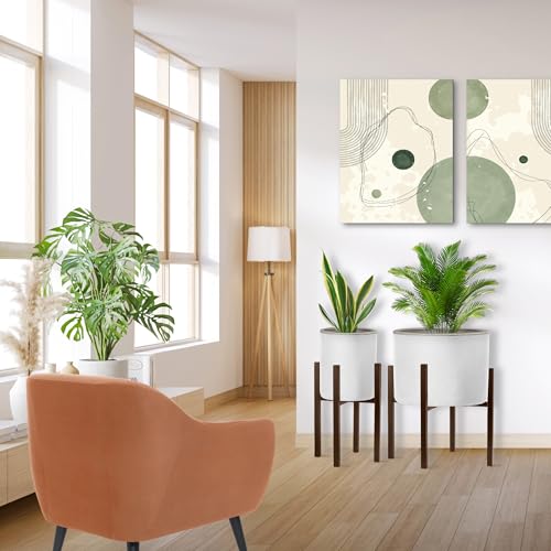 Sorbus Adjustable Metal Plant Stand – Mid Century Style Flower Pot Holder, 10 to 16 Inches Planter Stand for Modern Home Décor, Houseplants – Plant & Pot NOT INCLUDED (Brown, 2 Pack) - color: Brown, size: 2 Pack