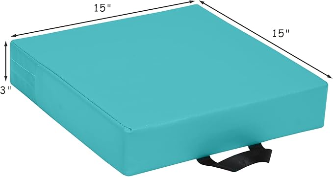 Costzon 6-Piece 15 inch Kids Floor Cushion, 3" Thick Waterproof Daycare Preschool Square Foam Cushion with Handle for Toddlers, Soft Flexible Seating for Classroom, Home, Kindergarten or Nursery