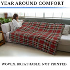 Pure Country Weavers Plaid Blanket Stewart Royal Tartan - Patterns Gift Tapestry Throw Woven from Cotton - Made in the USA (72x54) - color: Stewart Royal