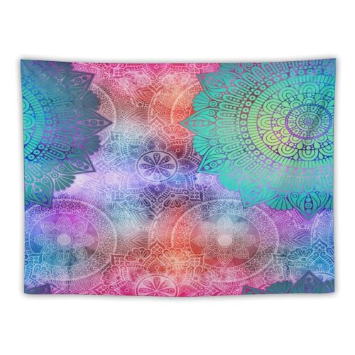HZOHNAGO Mandala Tapestry Abstract Colored Geometry Pattern Printed Wall Tapestry Watercolor Abstract Wall Hanging for Bedroom Living Room Dorm 40" W x 30" H - color: Style-6, size: 40"L x 30"W