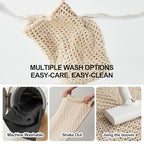 Sunfly Waffle Runner Rug Bathroom, Boho Bath Mat Super Absorbent & Quick Dry, Non-Slip Washable with Tassels, Ultra Soft Farmhouse Long Bathroom Rug 24"x60" Beige - color: Beige, size: 2' x 5' (Rectangular)