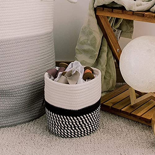 Cotton Rope Plant Basket Modern Woven Basket for 10" Flower Pot Floor Indoor Planters,Storage Organizer Toys Rustic Home Decor,Beige 11"x 11" - color: Beige, size: W 11"x H 11"