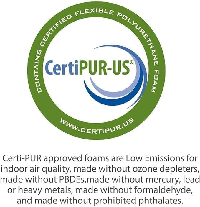 Foamma Pouf Ottoman 20" 20"x14", Charcoal - Square Ottoman Foot Rest for Living Room and Bedroom, Spongy Pouf Footstool with Microfiber Chenille Cover, Foot Rest for Couch with Removable Cover - color: Charcoal