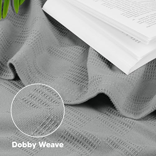 Utopia Bedding 100% Cotton Thermal Blanket Cool Grey Twin Size Soft, Lightweight, Breathable, Cozy Spring and Summer Blanket for Couch and Sofa, Home Room Decor Gifts for Women and Men (90x72 Inches) - color: Cool Grey, size: Twin