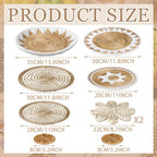 Xuhal 8 Pcs Boho Wall Basket Decor Decorative Bulrush Woven Basket Wall Decor Rustic Farmhouse Hanging Baskets for Kitchen Rustic Home Summer Decorations - style: Flower