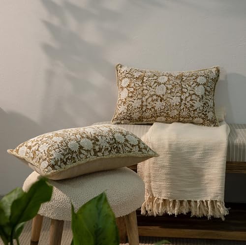Decorative Throw Pillow Covers, Set of 2 (Teak Brown, 12" x 20" (Pack of 2)) - color: Teak Brown, size: 20" x 12" (Pack of 2)