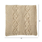 Nearly Natural 16in. Boho Woven Macrame Decorative Pillow Cover