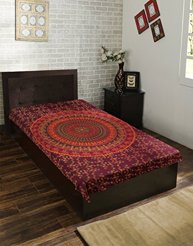 RAJRANG Large Twin Size Colorful Hippie Tapestries - Elephant Mandala Tapestry Bohemian Bedspread Ethnic Medallion Boho Dorm Decor Wall Hanging - Red - 84 X 54 Inches - size: 84"L x 54"W