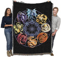 Pure Country Weavers Dragons of the Sabbats Woven Blanket by Anne Stokes - Fantasy Gift Cotton Tapestry Throw - Made in The USA - 72" x 54" - color: Sabbats, size: 72" x 54"