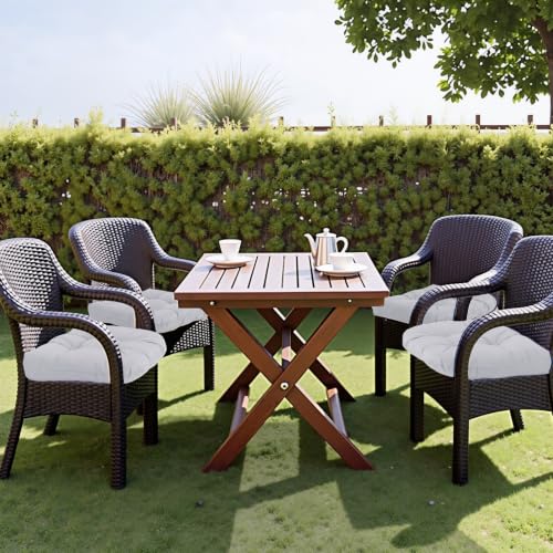 MTMR Water-Repellent Outdoor Chair Cushions Set of 2, 19”X19” Patio Chair Cushions with High Elasticity PP Cotton, Thick Tufted Outdoor Patio Furniture Cushions, Seat Cushions for Outdoor Furniture - color: Gray