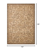 Loloi Chris Loves Julia Rue Collection RUE-03 Bark/Mocha 8'-6" x 11'-6" Area Rug Jute Neutral Floral Living Room Bedroom Rug - color: Bark / Mocha, size: 8'6" x 11'6" (Rectangular)